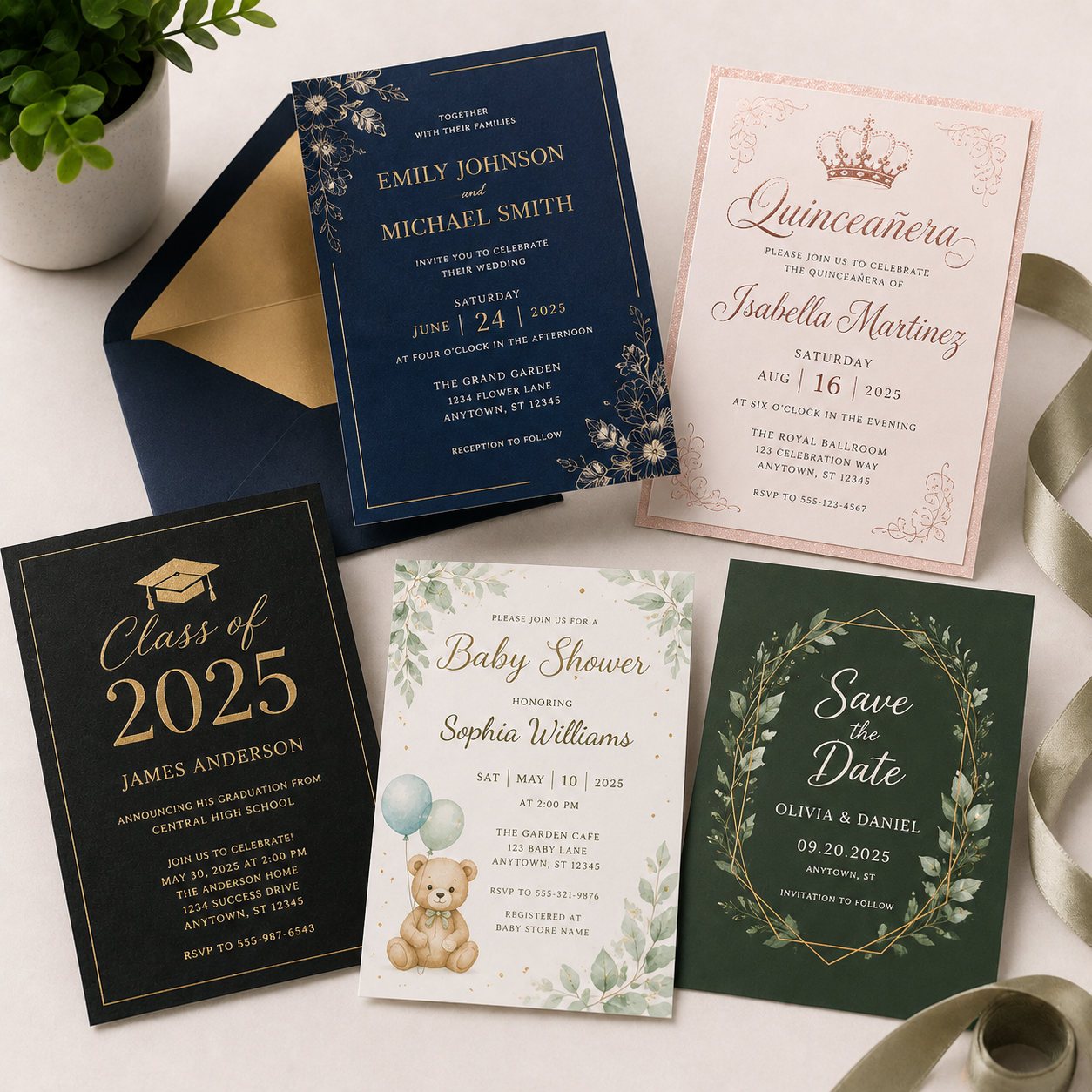 Dual Raised Greeting Cards
